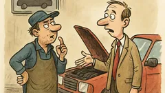 Banc: Bulă ajunge la mecanic, îngrijorat