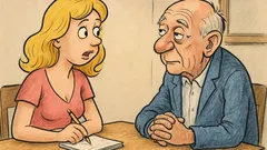 Banc: O blondă își calculează vârsta