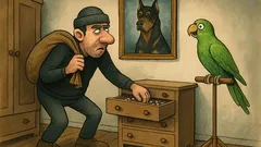 Banc: Un hoț intră într-o casă...