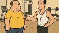 Banc: Intră un grăsuț în sala de fitness